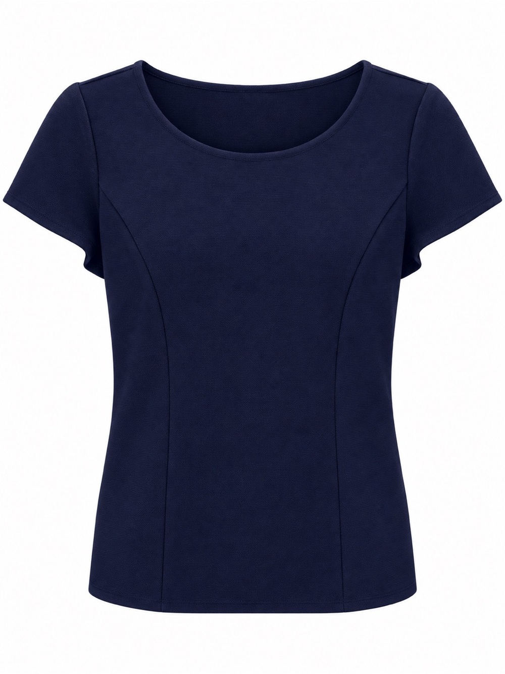 Perceptions Navy Scoop Neck Short Sleeve Top